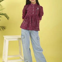 BAESD Girls Mandarin Collar Peplum Top-picture-18