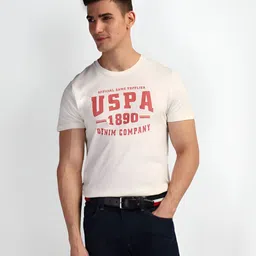 U.S. Polo Assn. Denim Co. Men Typography Printed Round Neck Cotton Slim Fit T-Shirt-picture-31