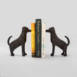 iaah IIAAH Set Of 2 Black Antique Bronze Aluminium Book Ends Holder Stand-picture-17