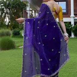 Sanwariya Silk Embroidered Beads and Stones Saree image 3