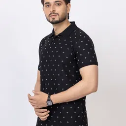 GEE 5 Polka Dot Printed Polo Collar Short Sleeves Cotton T-Shirt image 5