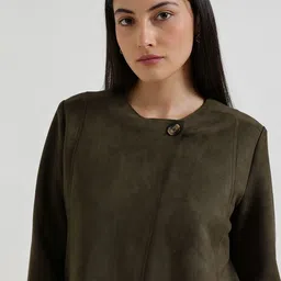 FableStreet Women Suede Tailored Jacket image 3