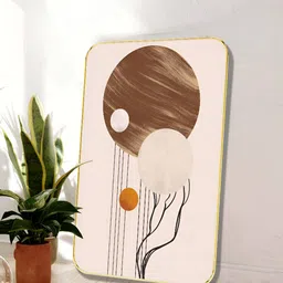 Livin'luxe White & Brown Wooden Abstract Wall Art-picture-11