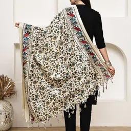 LOOM LEGACY Floral Printed Dupatta image 4