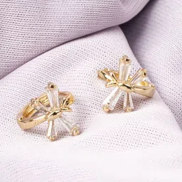 SALTY Artificial Stones Studded Contemporary Petal Glow Studs-picture-24