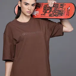 ADIDAS Originals Brand Logo Print Oversized T-shirt-image-34