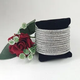 Navika Fancy Glass Bangles Set Of 12 Stone Studded Bangle image 2