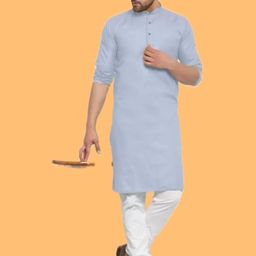 ANUJ FASHION Men Solid A-Line Kurtas-picture-31
