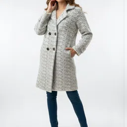 Hallinton Women Self-Design Double-Breasted Overcoat-picture-23