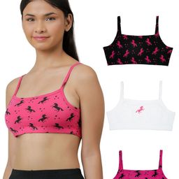 Charm n Cherish Girls Pack of 3 Full Coverage Non-Wired and Non Padded Beginners Bra-picture-35