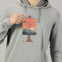 LEON Men Printed Hooded Sweatshirt image 5