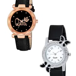 Miss Perfect Women Pack Of 2 Embellished Dial & Leather Straps Analogue Watch LJ211-picture-15