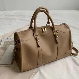 CORSICA Women Khaki Solid Bowling Polyester Regular Casual Handheld Bag-picture-22