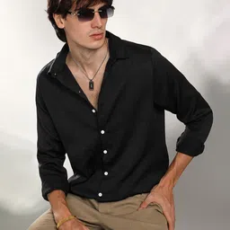 Campus Sutra Men Comfort Spread Collar Solid Cotton Casual Shirt-picture-14