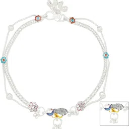 AamNa Enterprises Silver-Plated Anklet image 2