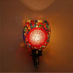 1ST TIME Multicoloured & Multicoloured Textured Metal Traditional Wall Lamp image 5