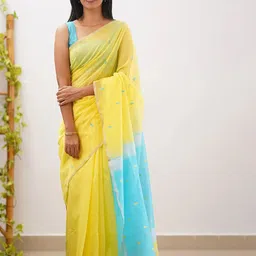 AMRUTKALA SAREES Floral Emboridered Zari Banarasi Saree-picture-39