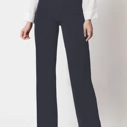 KERI PERRY Women Relaxed Straight Leg High-Rise Trousers-image-41