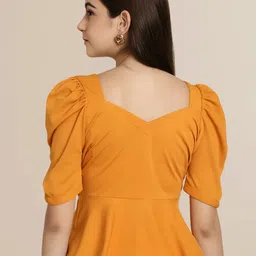 Mast & Harbour Women Solid Regular Long Sleeves Top image 2