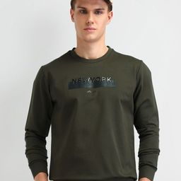 Arrow New York Men Typography Printed Cotton Sweatshirt-picture-42
