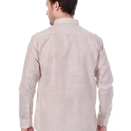 THE TURQUOISE TURTLE Men Classic Striped Casual Shirt image 3