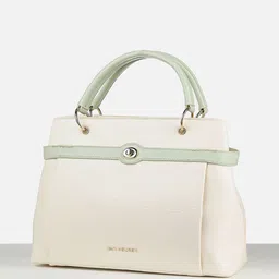 Van Heusen Woman Solid Structured Zip Detail Handheld Bag image 4