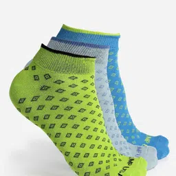 JUMP USA Men Pack Of 3 Assorted Cotton Ankle Length Socks-picture-16