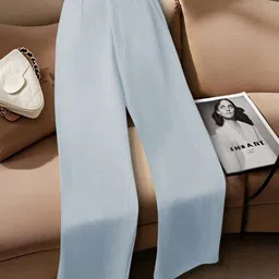 KERI PERRY Women Relaxed Straight Leg High-Rise Non Iron Trousers-picture-13