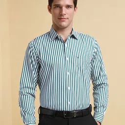 Allen Solly Men Slim Fit Spread Collar Vertical Striped Cotton Formal Shirt-picture-26