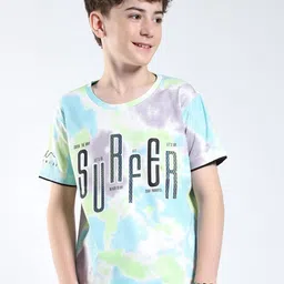 Monte Carlo Boys Abstract Printed Woolen Round Neck Half Sleeve T-Shirt-picture-23