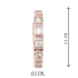 MINJI AND CO. Gold-Plated Artificial Stones Studded Circular Hoop Earrings image 3