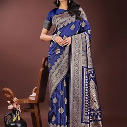 Mitera Woven Design Zari Silk Blend Saree-picture-24