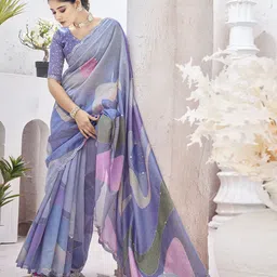 TASRIKA Mirror Work Tissue Saree image 3