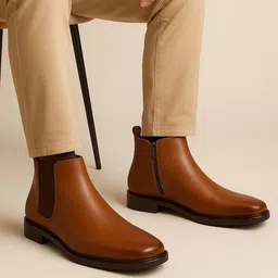KRAASA Men Round Toe Chelsea Boots image 3