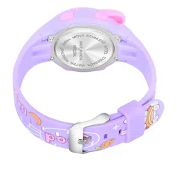 EWWE Unisex Kids Printed Dial & Straps Digital Multi Function Watch 2206 Cat-Purple image 2