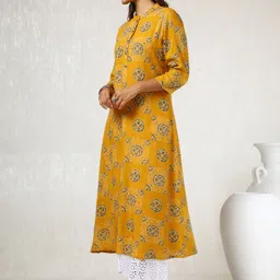 Soch Ethnic Motifs Printed Mandarin Collar A-Line Kurta image 4