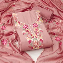 Maroosh Floral Embroidered Beads And Stones Unstitched Dress Material-image-51