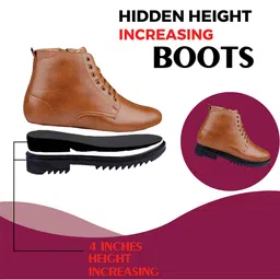 Bxxy Men Hidden Elevator Formal Lace-up Boots image 2