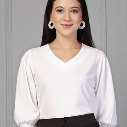Style Quotient V-Neck Puff Sleeve Top-picture-16