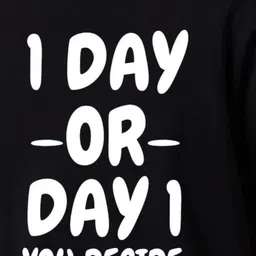 Fashnobic Men Dry Fit Typography Printed Round Neck Cotton Oversized T-shirt image 2
