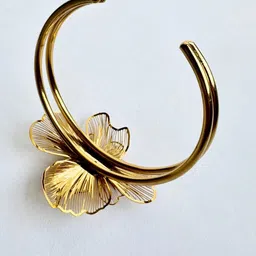 The Jewellery Tale Women Handcrafted Gold-Plated Cuff Bracelet image 2