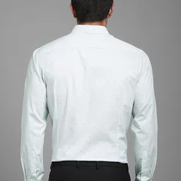 Louis Philippe Geometric Printed Spread Collar Slim Fit Formal Cotton Shirt image 5