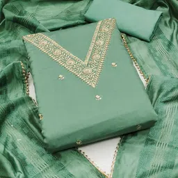 HERE&NOW Embroidered Unstitched Dress Material-picture-17