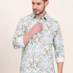 JADE BLUE Men Slim Fit Floral Opaque Printed Casual Shirt-picture-12