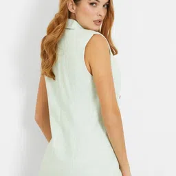 Guess Double Breasted Notched Lapel Collar Vest Blazer image 5