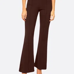 Lyzoo Women Relaxed Straight Leg High-Rise Easy Wash Pleated Trousers-picture-15