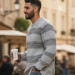 Mast & Harbour Men Striped Pullover image 3