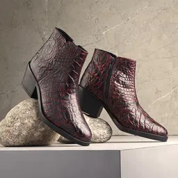 CARLO ROMANO Women Leather Zip-Up Boots-image-38