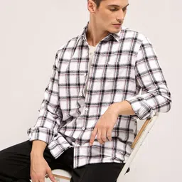 THE BEAR HOUSE Slim Fit Checked Long Sleeves Flannel Shirt-picture-32
