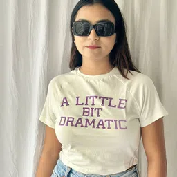 Sugercandy Women Typography Printed Cotton Fitted Crop Top-image-63